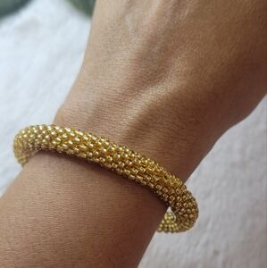 💛NWT.CR2 Beaded crochet bracelet. Boho Bracelet.Handmade Bangle.Seed Bead Rope.